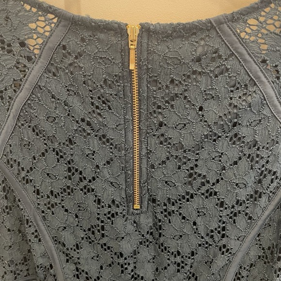 Motherhood Maternity Blue Lace Short Sleeve Tie Front Dress Blue Size S Party - Picture 5 of 9